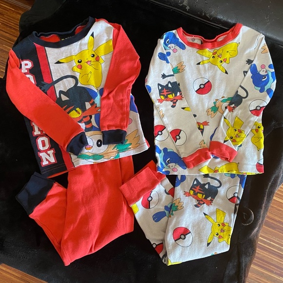 Licensed Pokémon Pajama Sets 2-pair Size 4 - Picture 1 of 9